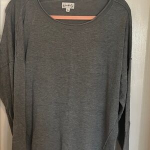 Wonderly Women's Gray Crew Neck Sweater